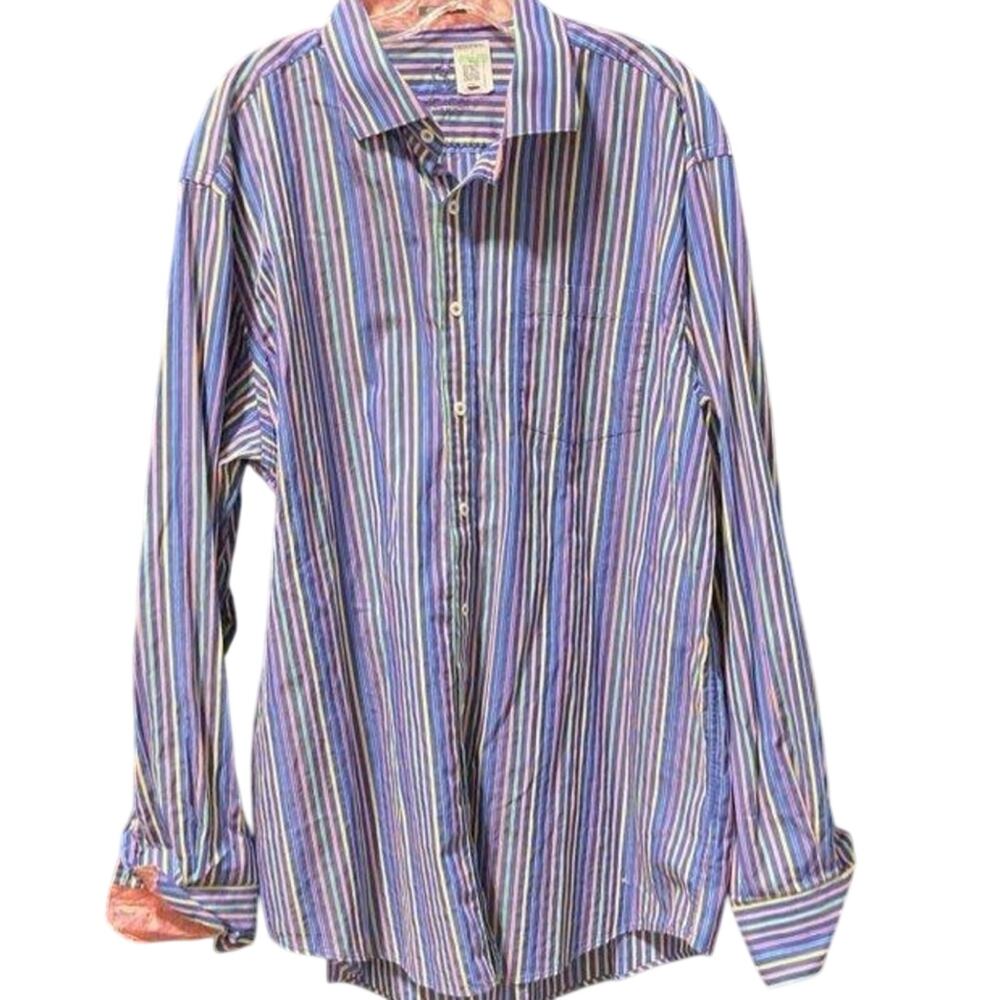 Bugatchi Multicolor Striped Button Down Shirt